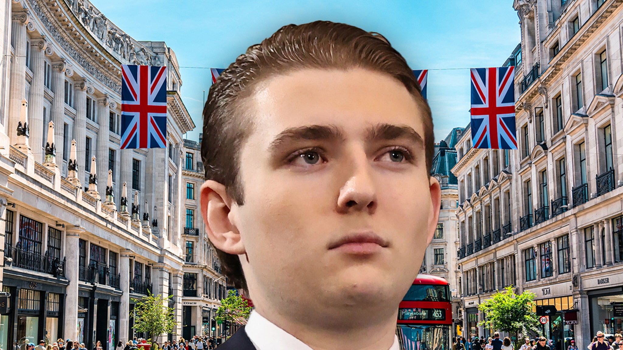 Barron Trump redt een vrouw die op brute wijze is geslagen door haar ex-vriend