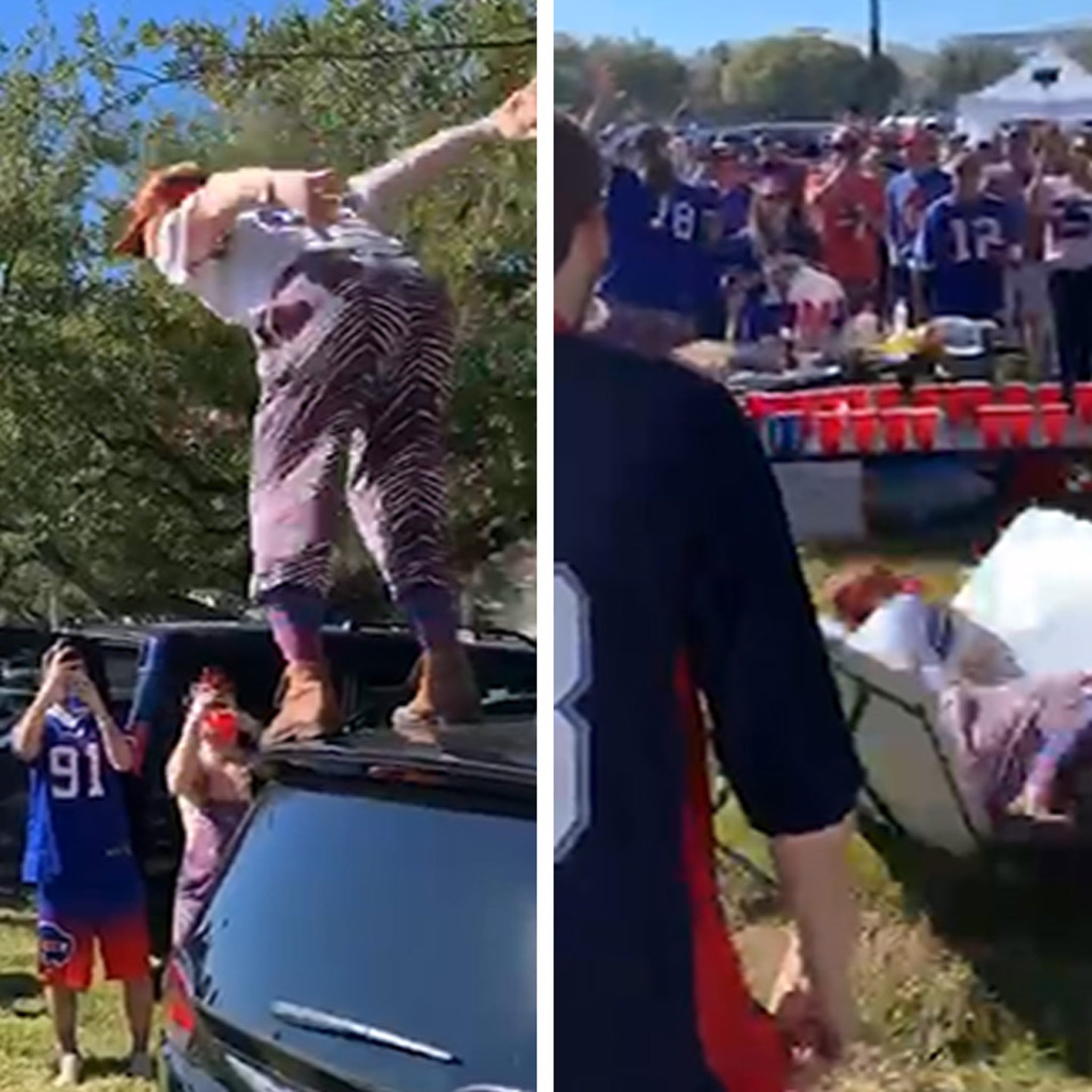 Bills Fan Goes Viral For Performing Most Perfect Table Smash Of