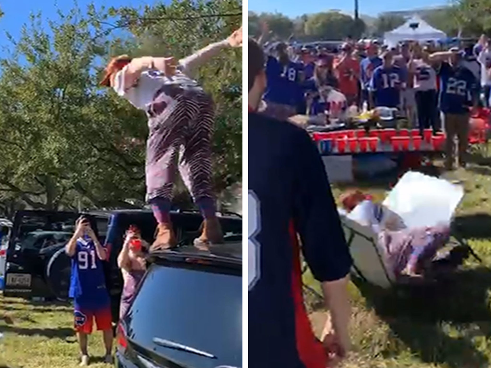 Bills fans won't stop table-slamming