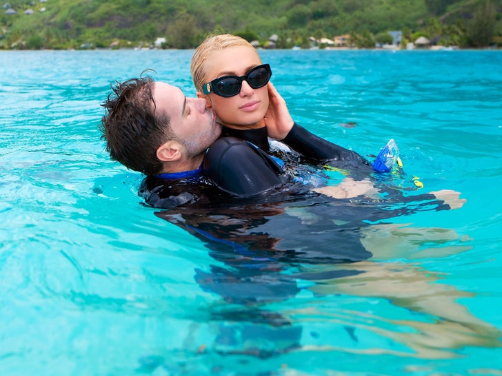Paris Hilton and Carter Reum Hit Bora Bora for Honeymoon