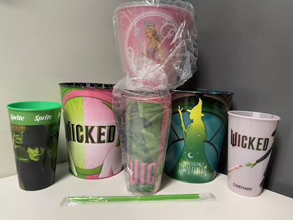 Cinemark Exclusive Wicked 3 Popcorn Tin & 3 Cup Set - $135