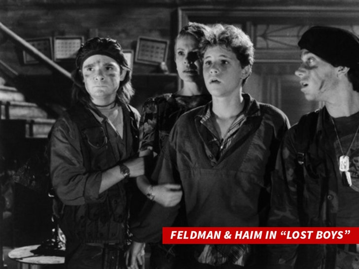 Corey Feldman, Dianne Wiest, Corey Haim getty lost boys