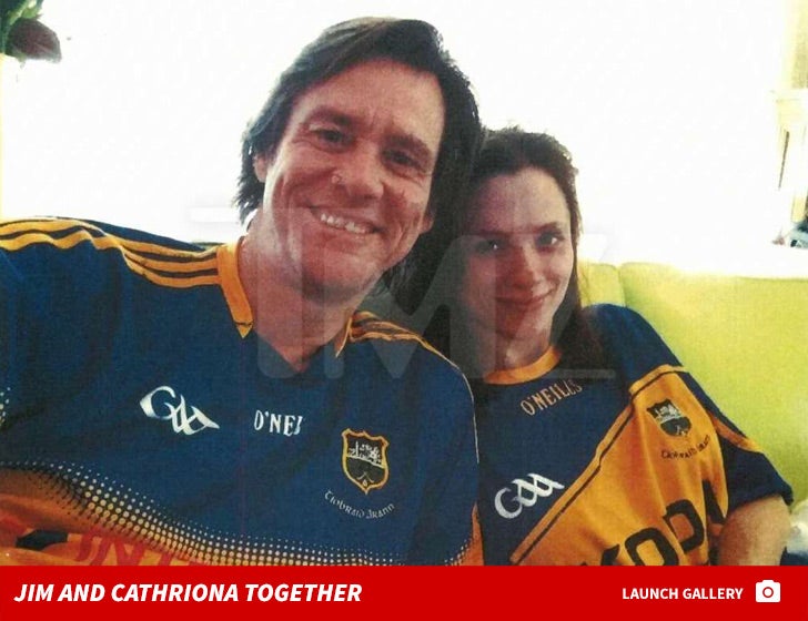 Jim Carrey Cathriona White -- The Happy Couple