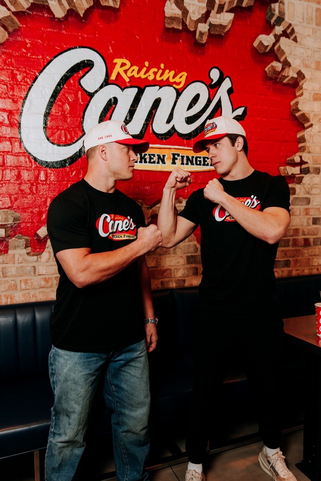 Christian And Luke McCaffrey At Raising Cane's 0