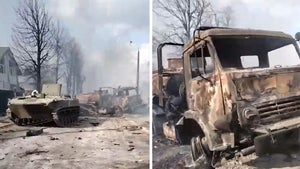 Ukrainian Forces Fend Off Russian Convoy On Outskirts of Kyiv
