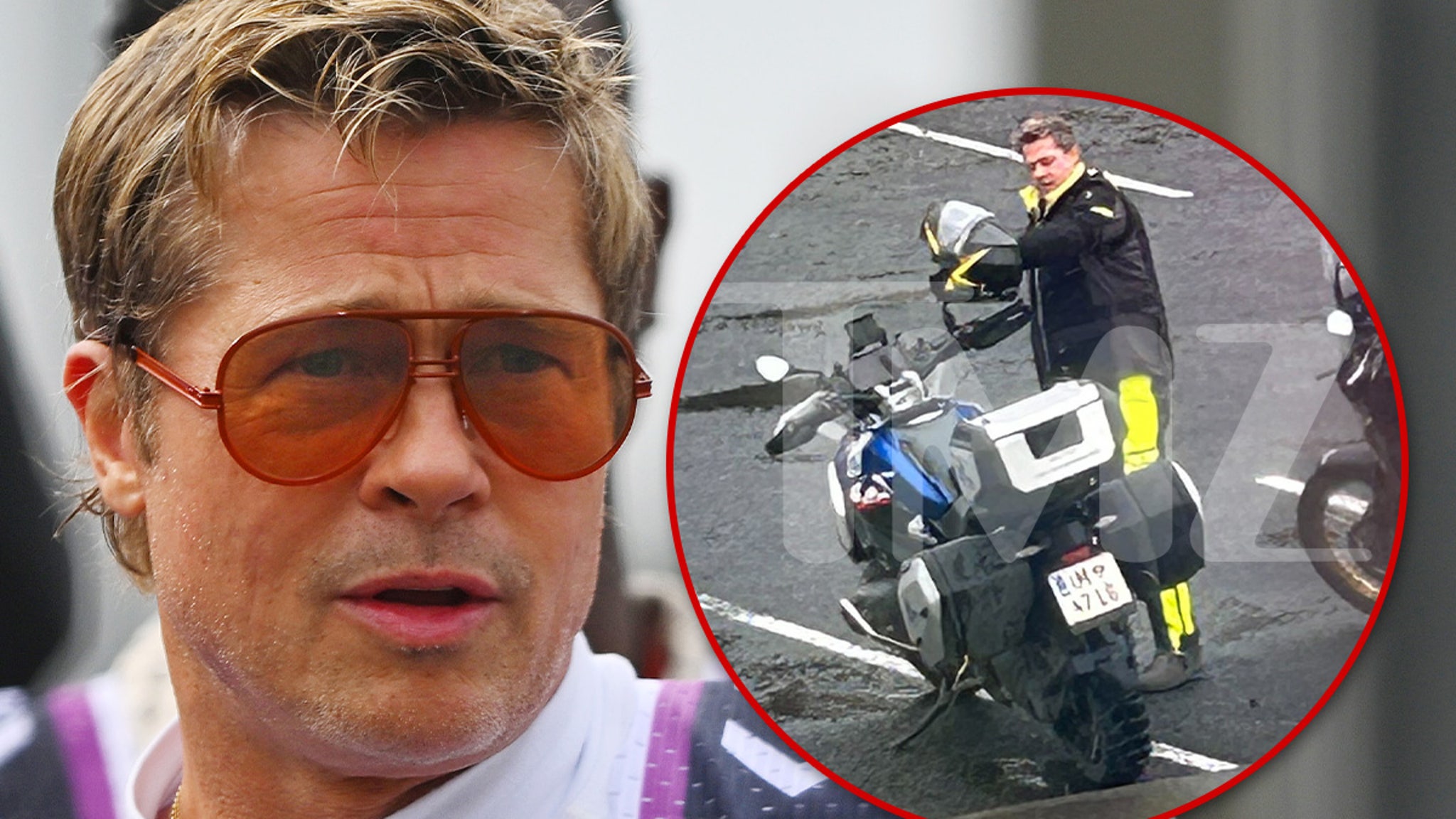 Brad Pitt rijdt op een motor in IJsland en het ongeluk van Pax ligt nog vers in het geheugen