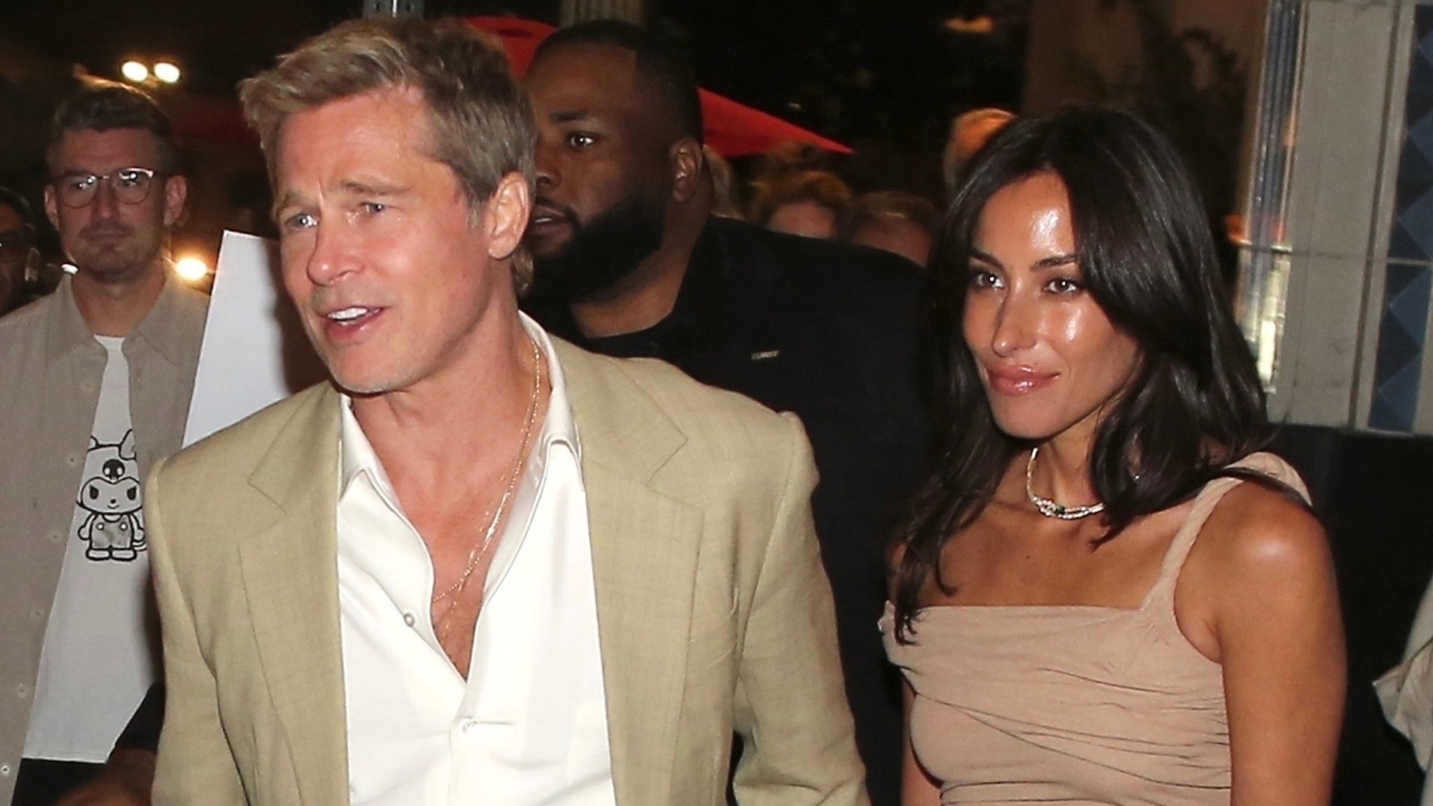 Brad Pitt Hand In Hand With GF Ines De Ramon After ‘Wolfs’ Premiere