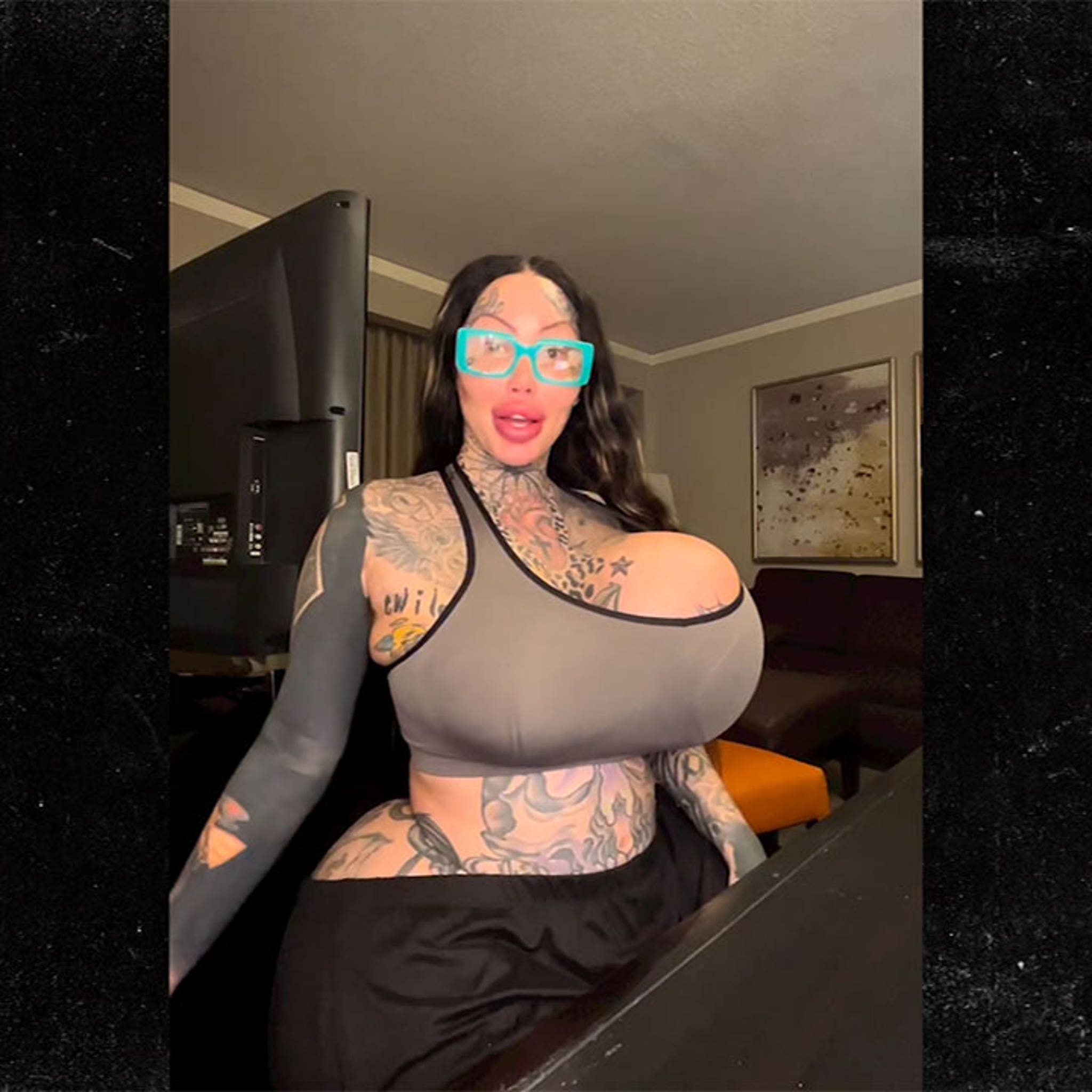 Huge fake boobs videos