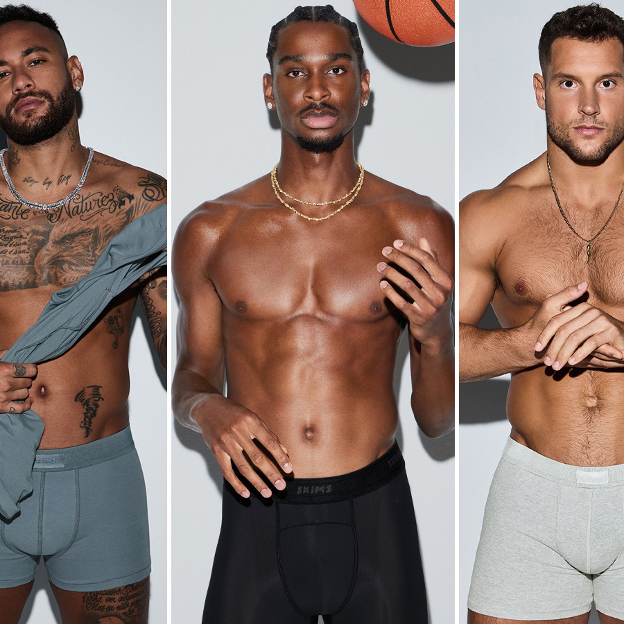 Kim Kardashian launches Skims underwear for men with campaign starring Nick  Bosa, Neymar
