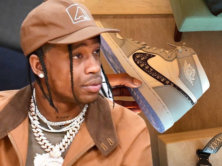 Travis Scott Shows Off Rumored $2k Dior Air Jordan 1s