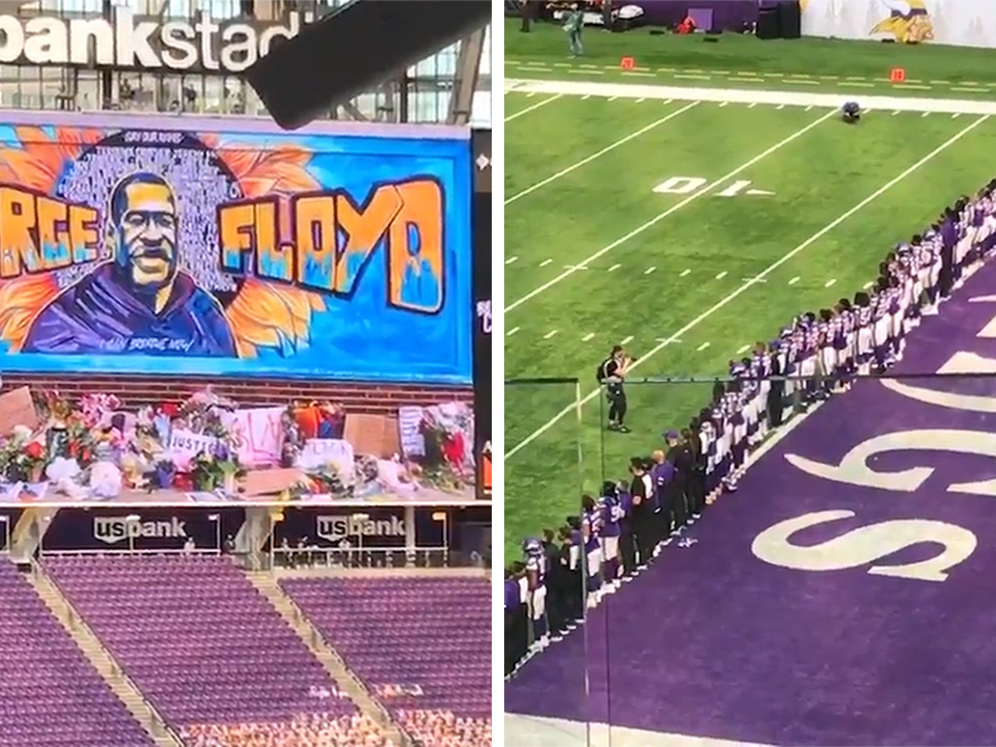 The Vikings honoured George Floyd and his family before their season opener  - Article - Bardown