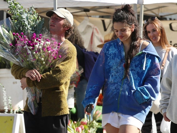 Jeremy Allen White and Rosalía Shop Together at Farmers Market