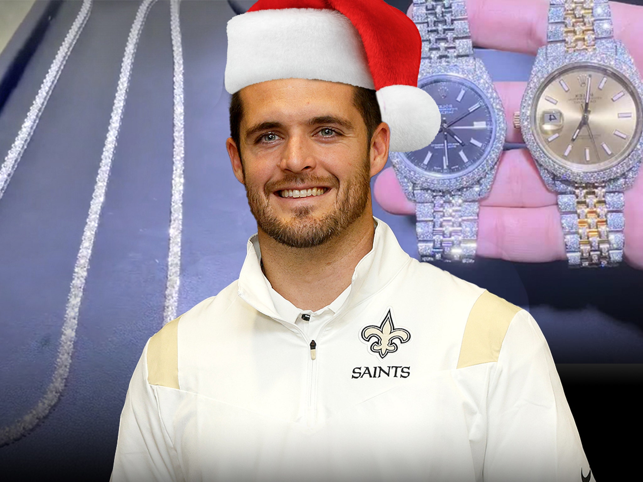 Derek Carr Gifts Saints Receivers Rolex Watches Diamond Chains