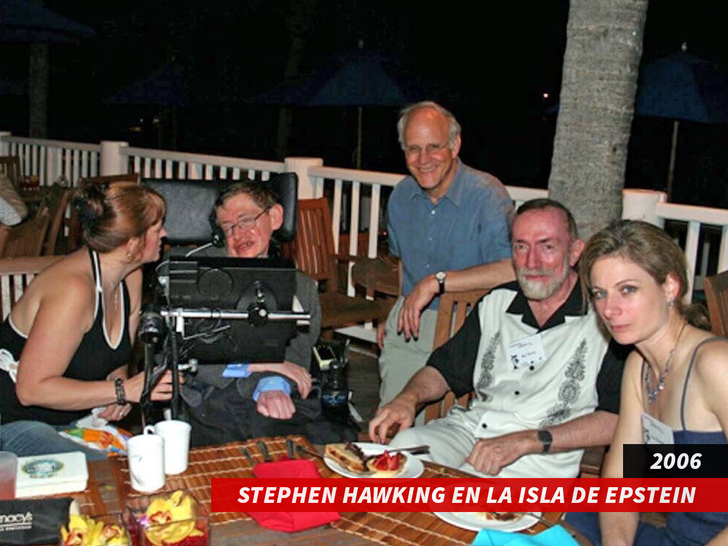 Stephen Hawking en la isla de Epstein