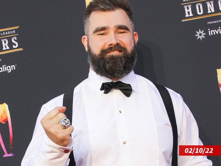 jason kelce with Super Bowl Ring at Honors