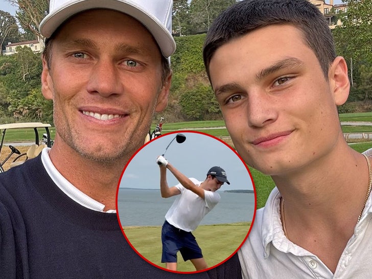 tom brady son golfing