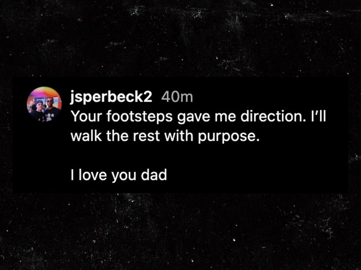 jeff sperbeck son instagram caption