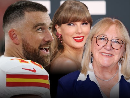 travis kelce donna kelce and taylor swift getty 2