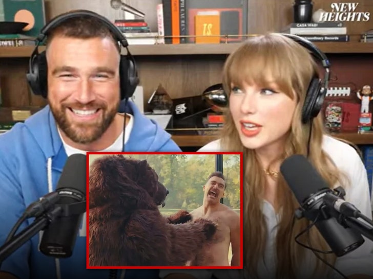 Travis Kelce Taylor Swift Bear Scene Happy Gilmore 2