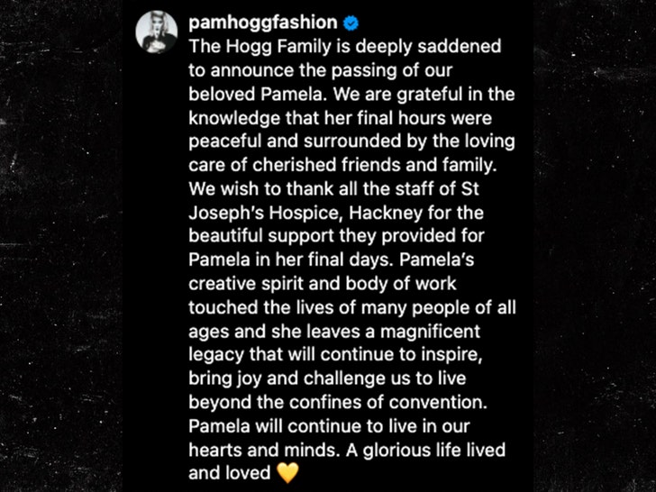 Título de Instagram de Pamela Hogg