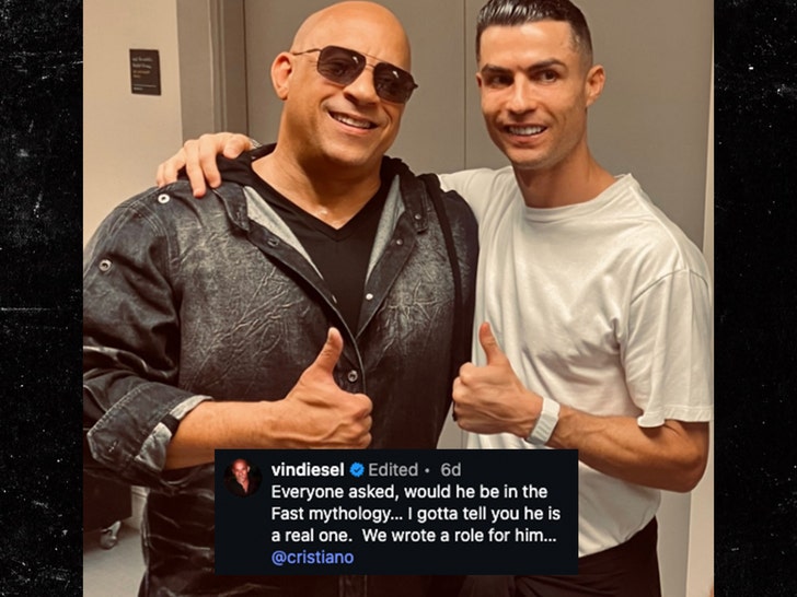 vin diesel Cristiano Ronaldo instagram