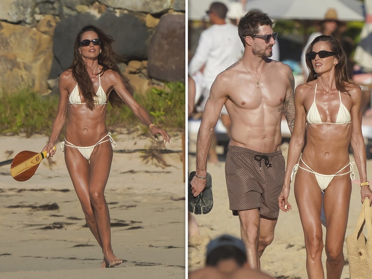 Izabel Goulart Rocks Skimpy Bikini on Beach Outing with Fiancé Kevin Trapp