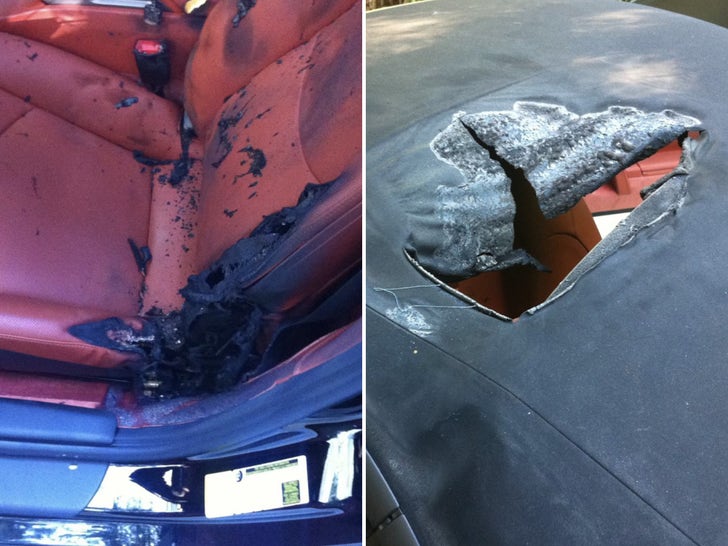Kid Cudi's Porsche Fire Damage Photos Entered as Exhibits in Diddy Trial
