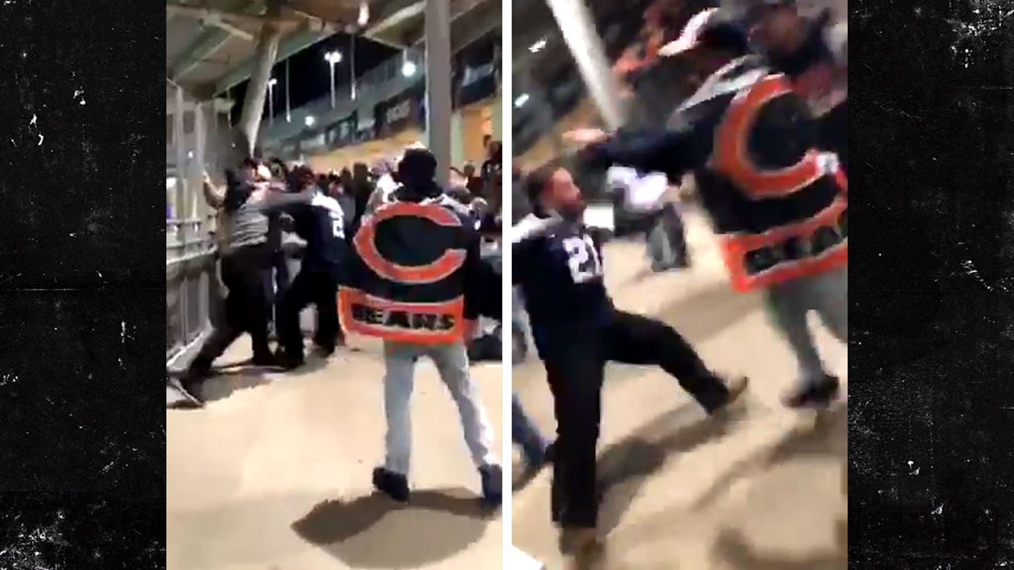 Dallas Cowboys - Chicago Bears game features fans in three