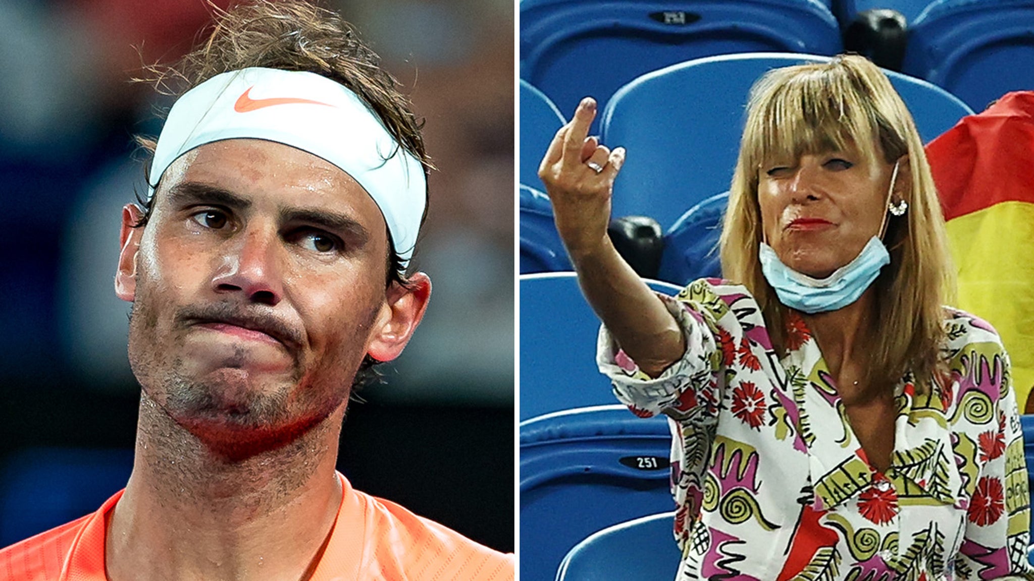 Rafael Nadal Heckler kicked at the Australian Open, hit his middle finger on a tennis star!