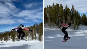 Kendall Jenner Carves Up Aspen Mountain In Epic Snowboarding Run