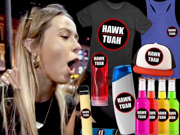 Merchandise gadis Hawk Tuah