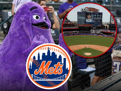 grimace mcdonalds mascot mets citi field getty 1