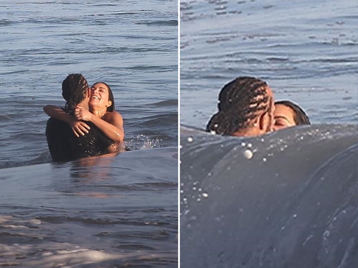 Kim Kardashian And Boo Lewis Hamilton Makeout In Malibu
