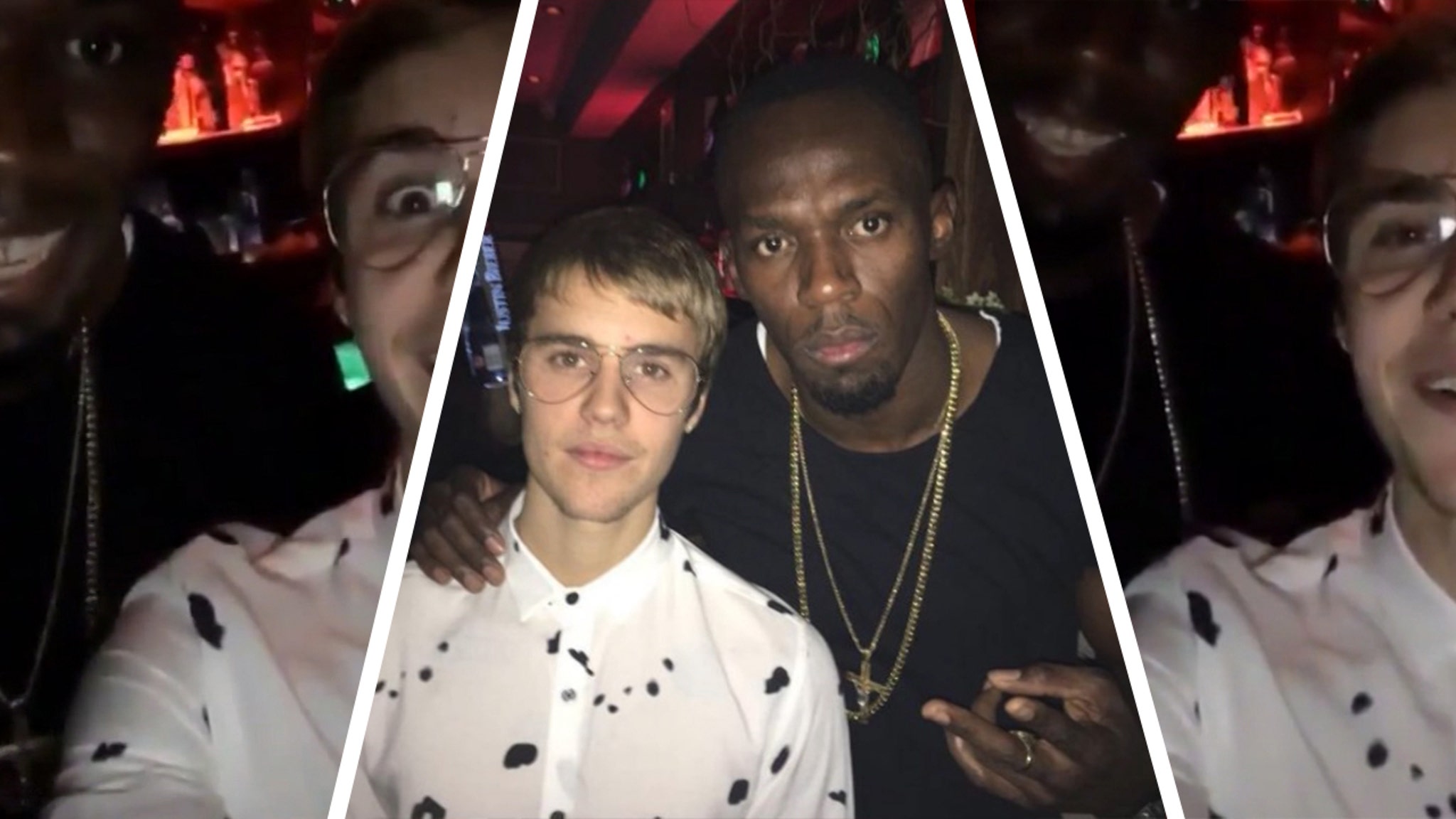 Justin Bieber Parties with Usain Bolt