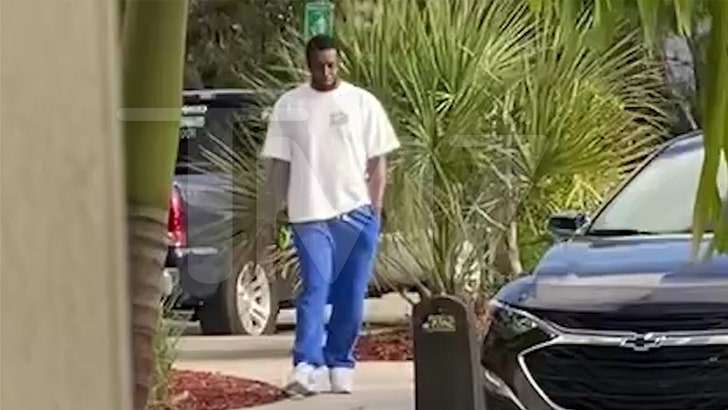 Diddy Seen on Video Pacing Around Miami Airport After Raids at Both Homes