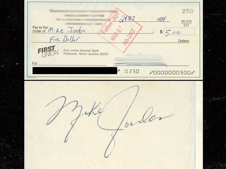 1115 michael jordan 5 dollar check