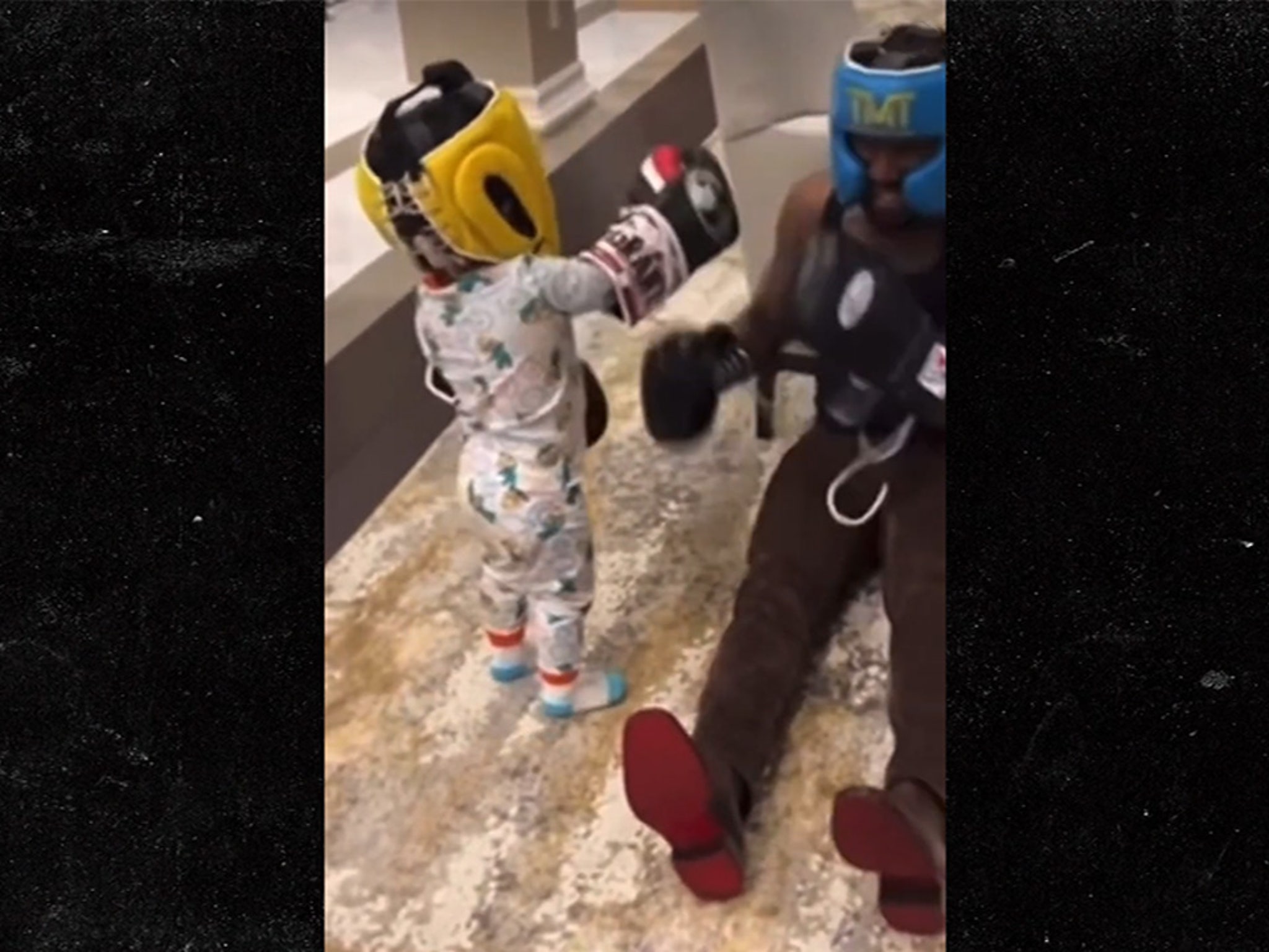 Floyd Mayweather is out shoe shopping with his grandson and NBA