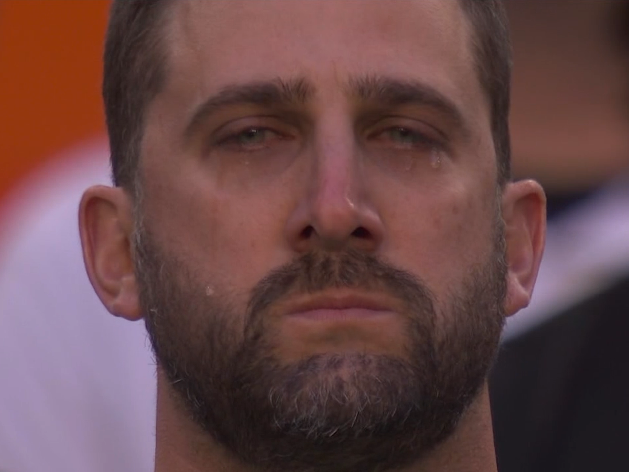 Eagles Coach Nick Sirianni Cries During Super Bowl LVII National Anthem