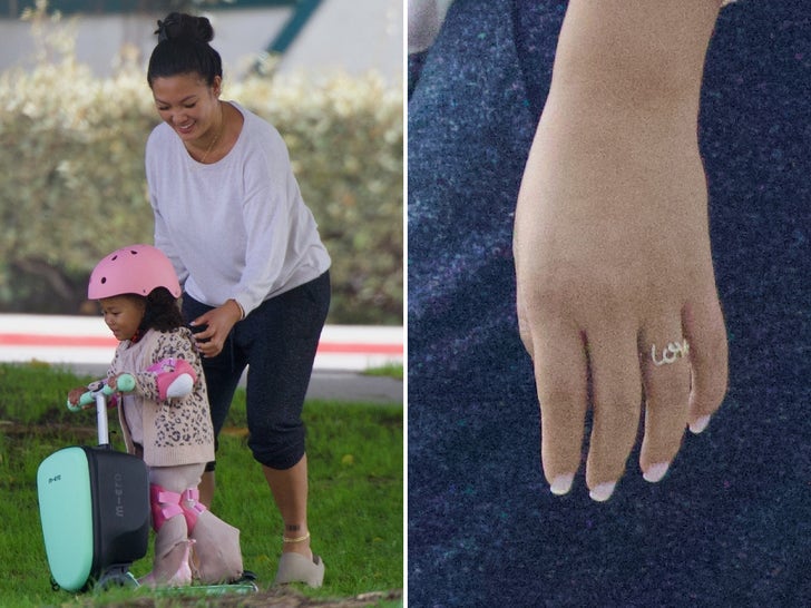 Dana Tran Wears 'LOVE' Ring In First Sighting