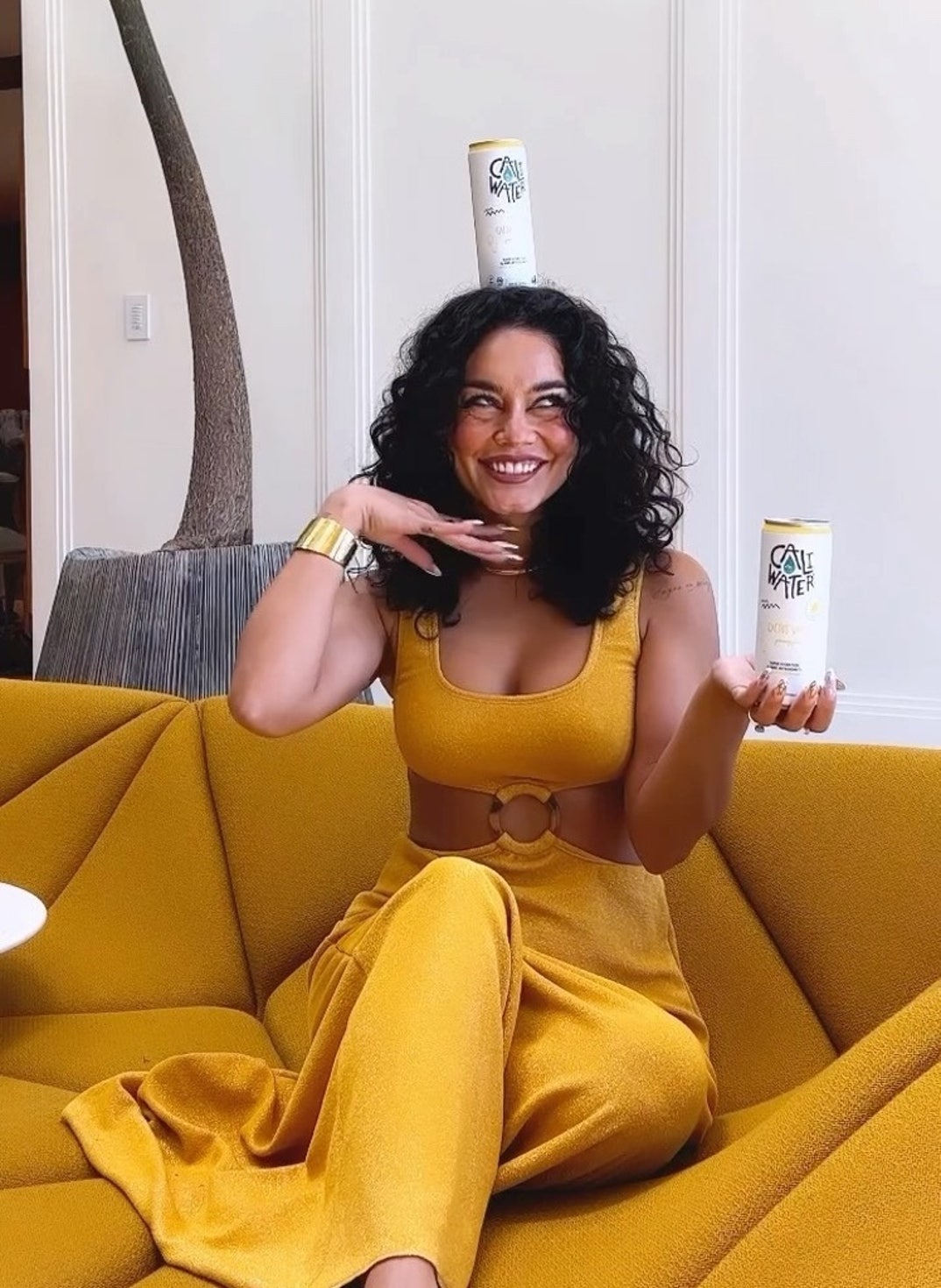 Sip on some Vanessa Hudgens' Caliwater, which first hit shelves in 2021. The electrolyte beverage boosts hydration and contains half the sugar and calories compared to coconut waters on the market.