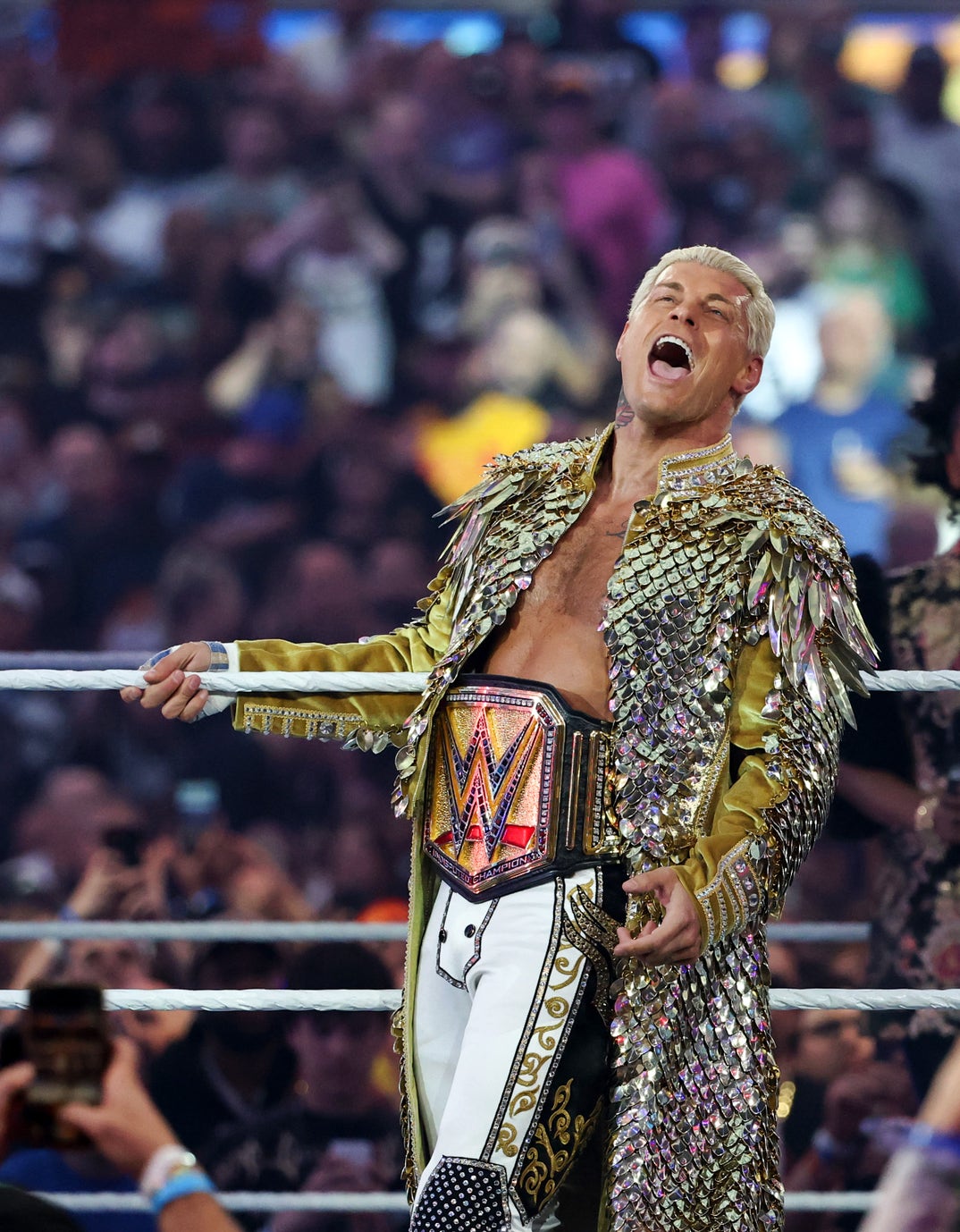 WWE Champion Cody Rhodes enters the main event