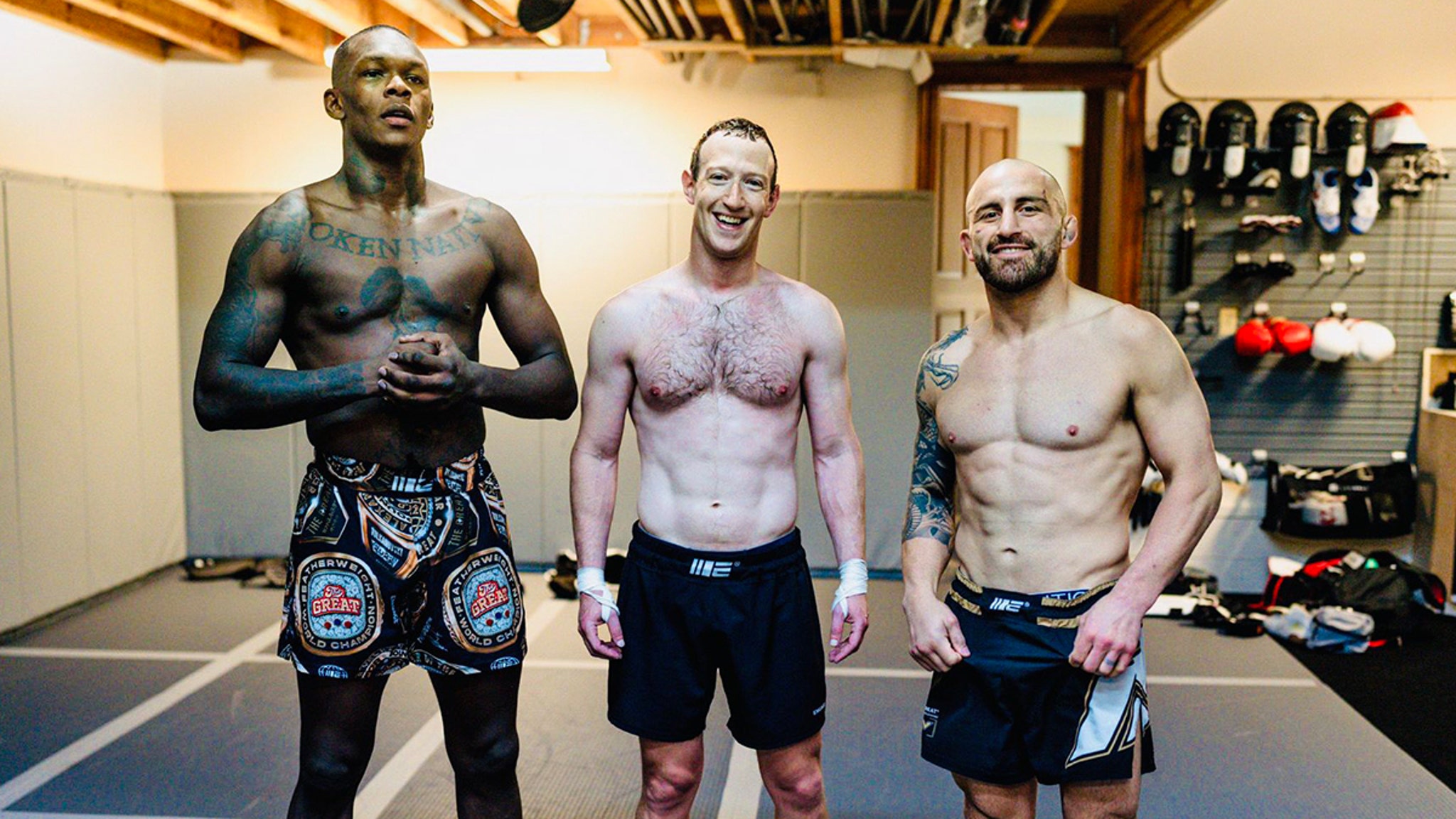 Mark Zuckerberg shows off his shredded body in training session with UFC stars