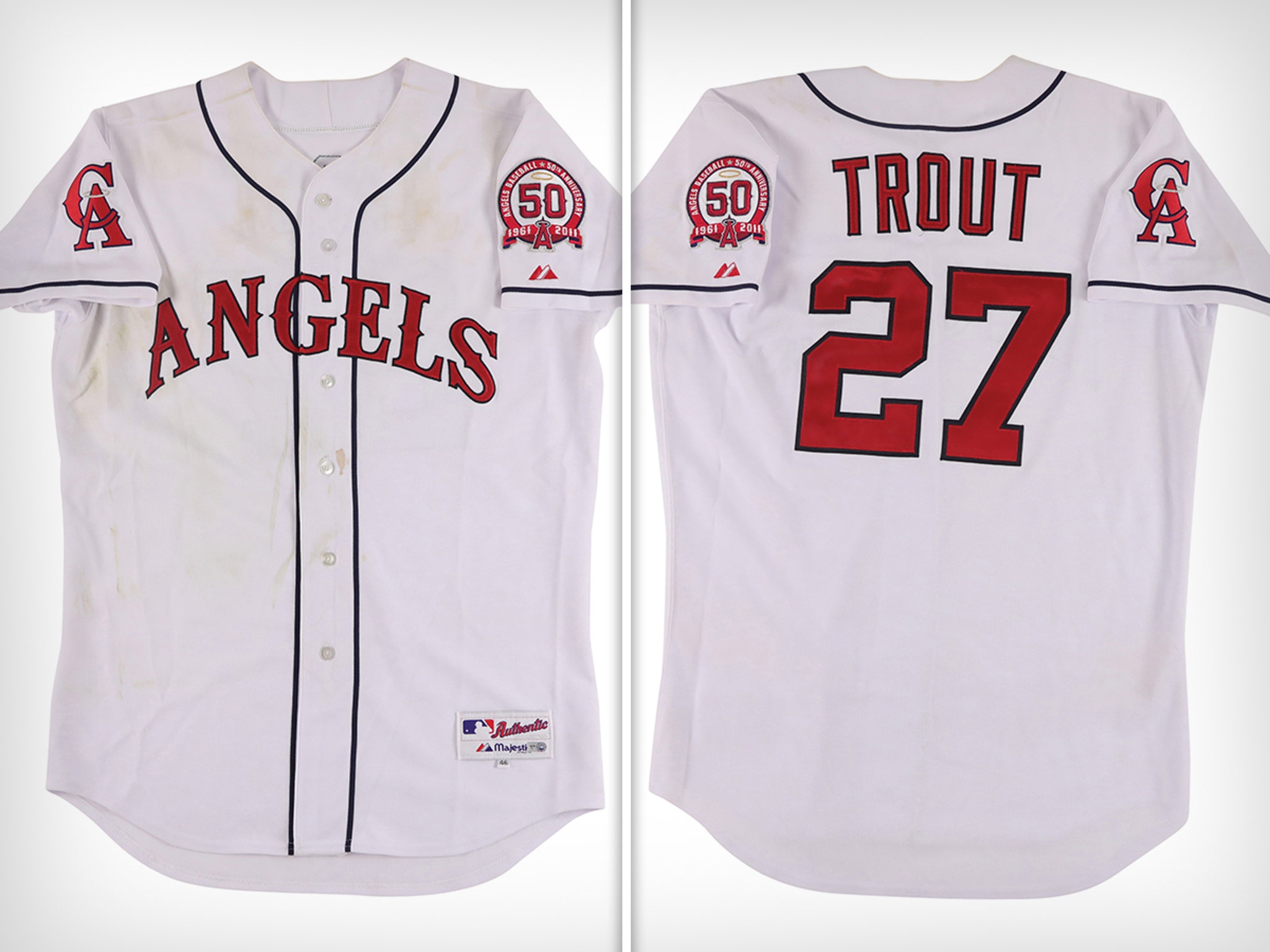 mike trout jersey white
