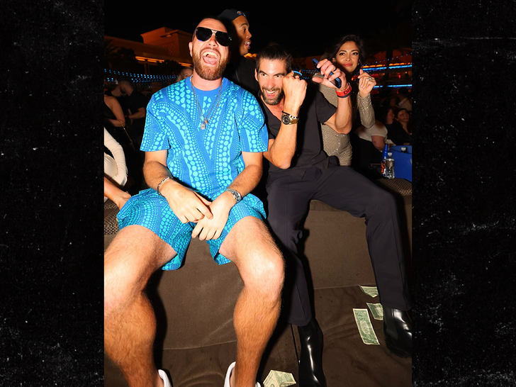 Michael Phelps with Diplo at XS Nightclub