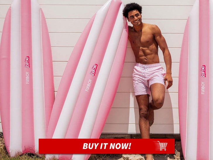 inflatable malibu barbie pool surfboard