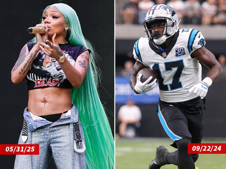XaVier Legette on the field glorilla on stage getty