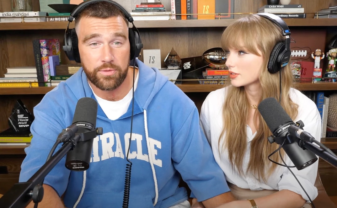 Taylor Swift Travis Kelce Handsy New Heights Podcast 25