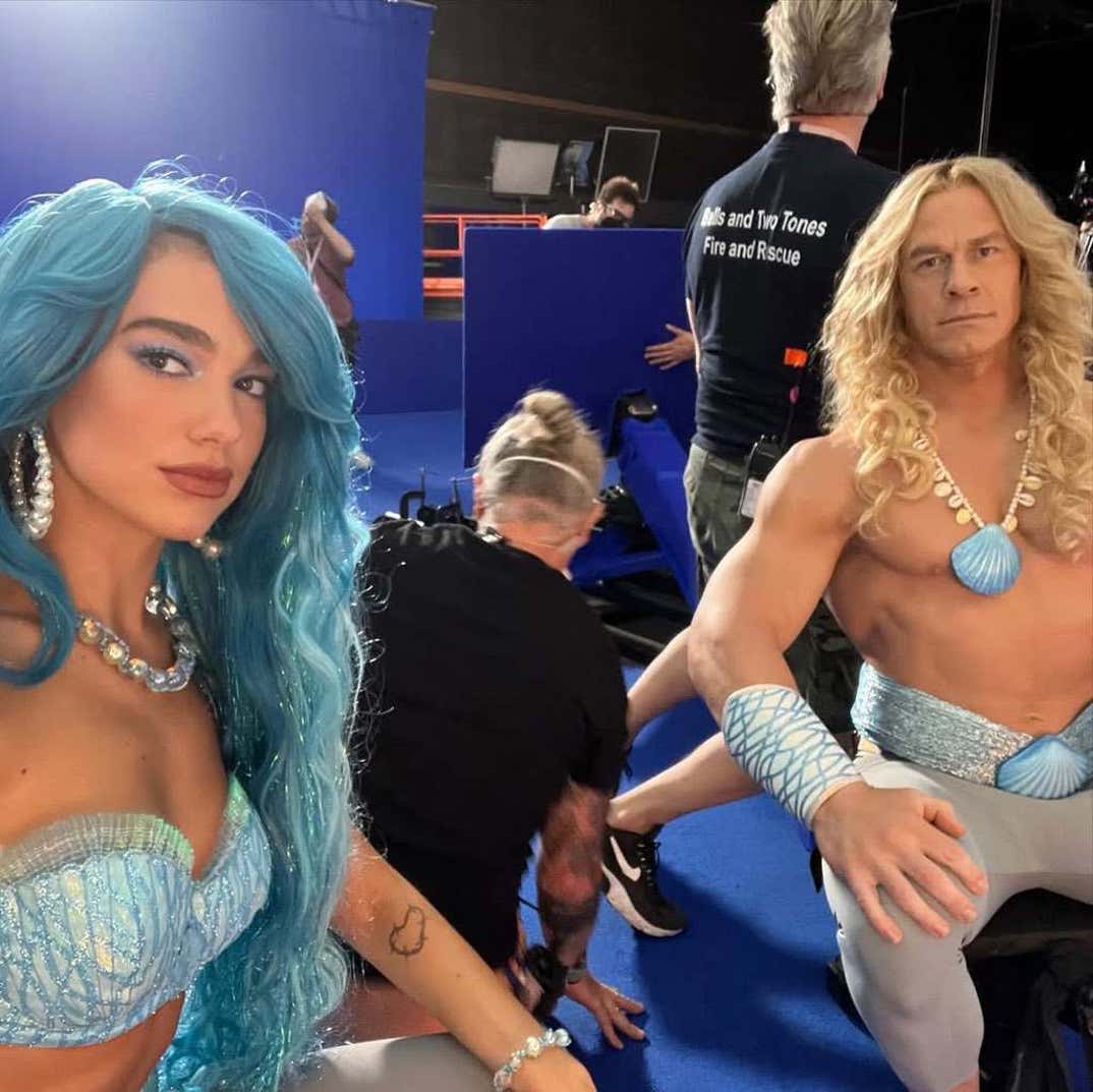 Dua Lipa and John Cena in 2023