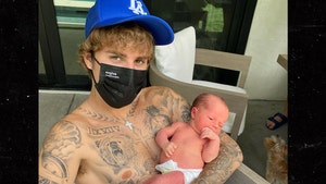 Justin & Hailey Bieber Pose with Alaia Baldwin's Newborn Baby Girl