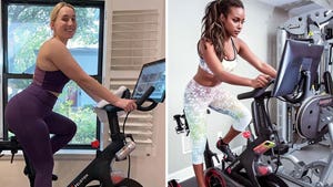 Stars on Peloton Bikes